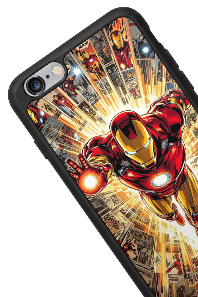 iPhone 6s Plus Uyumlu Iron Man ( Demir Adam ) Tasarımlı Glossy Premium Kılıf