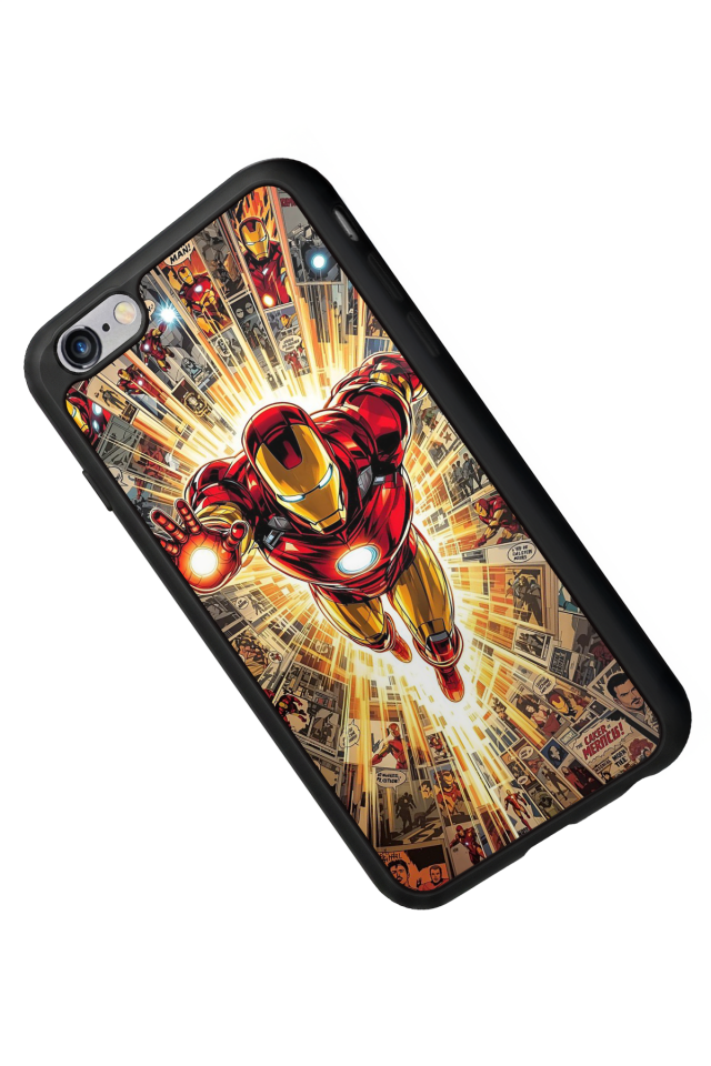 iPhone 6s Plus Uyumlu Iron Man ( Demir Adam ) Tasarımlı Glossy Premium Kılıf