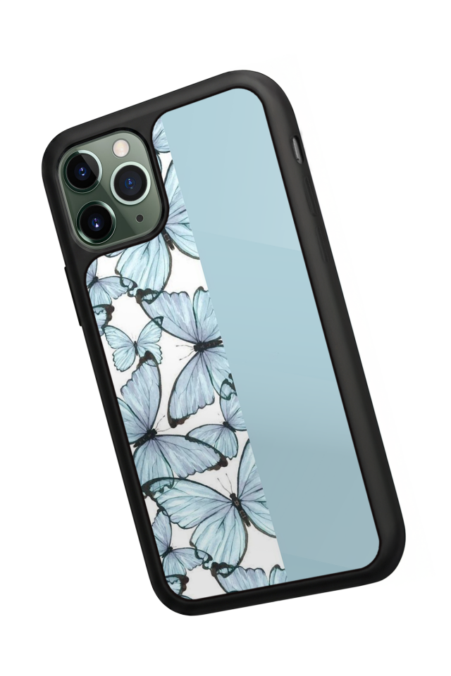 iPhone 11 Pro Uyumlu Kelebek Tasarımlı Glossy Premium Kılıf