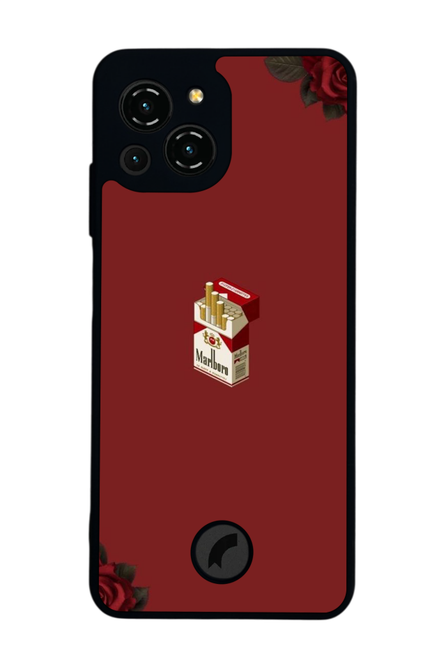 Reeder S23 Pro Max Uyumlu Kirmizi Tasarımlı Glossy Premium Kılıf