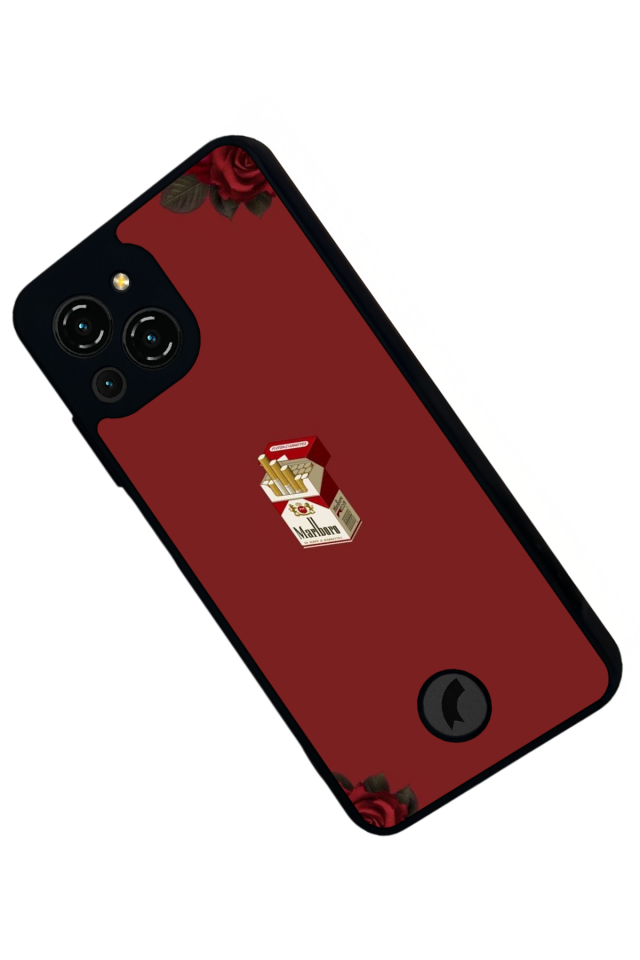 Reeder S23 Pro Max Uyumlu Kirmizi Tasarımlı Glossy Premium Kılıf