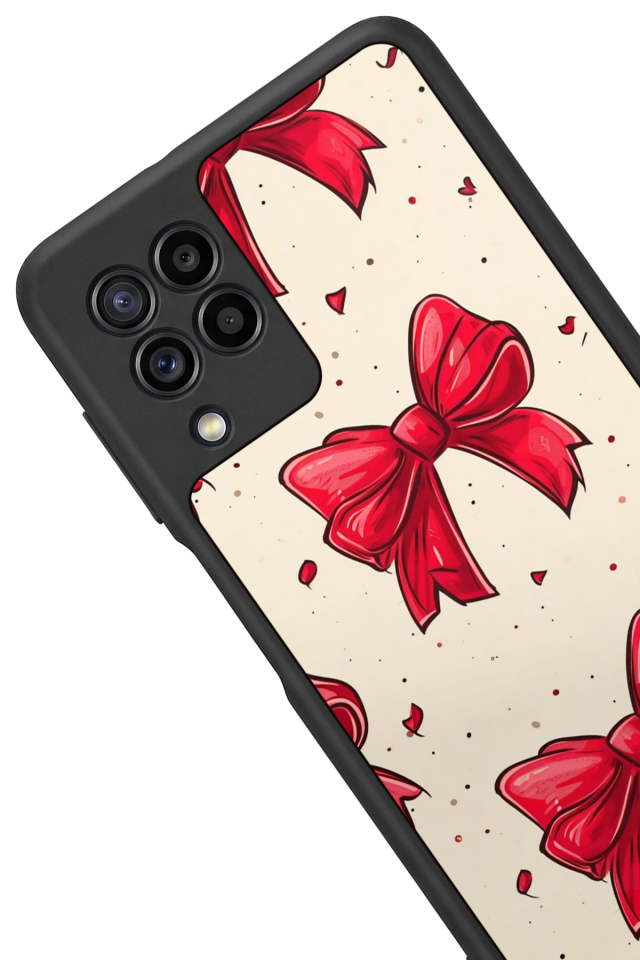 Samsung Galaxy M32 Uyumlu Kurdele Tasarımlı Glossy Premium Kılıf