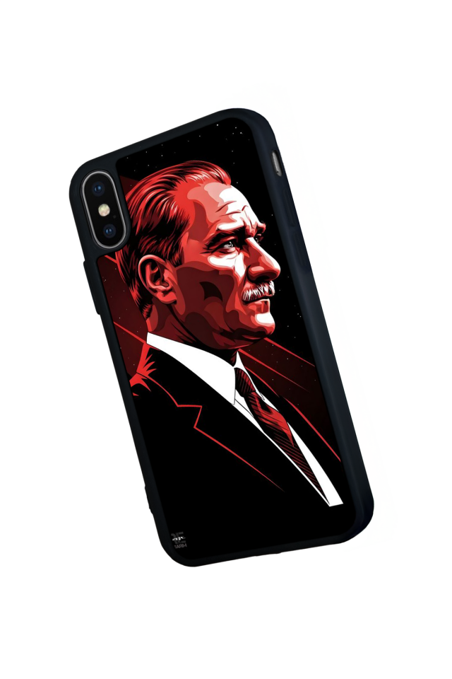 iPhone X/ XS Uyumlu Mustafa Kemal Ataturk Tasarımlı Glossy Premium Kılıf