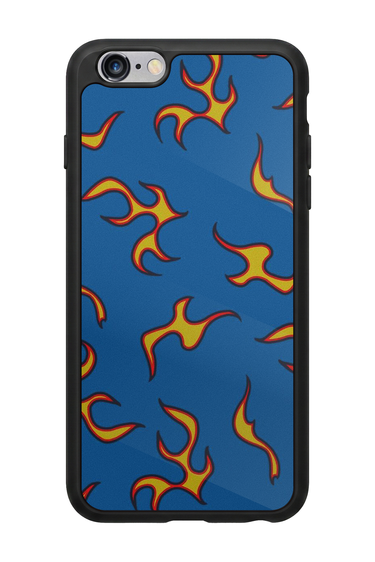 iPhone 6 Plus Uyumlu Retro Flame Patterns Tasarımlı Glossy Premium Kılıf