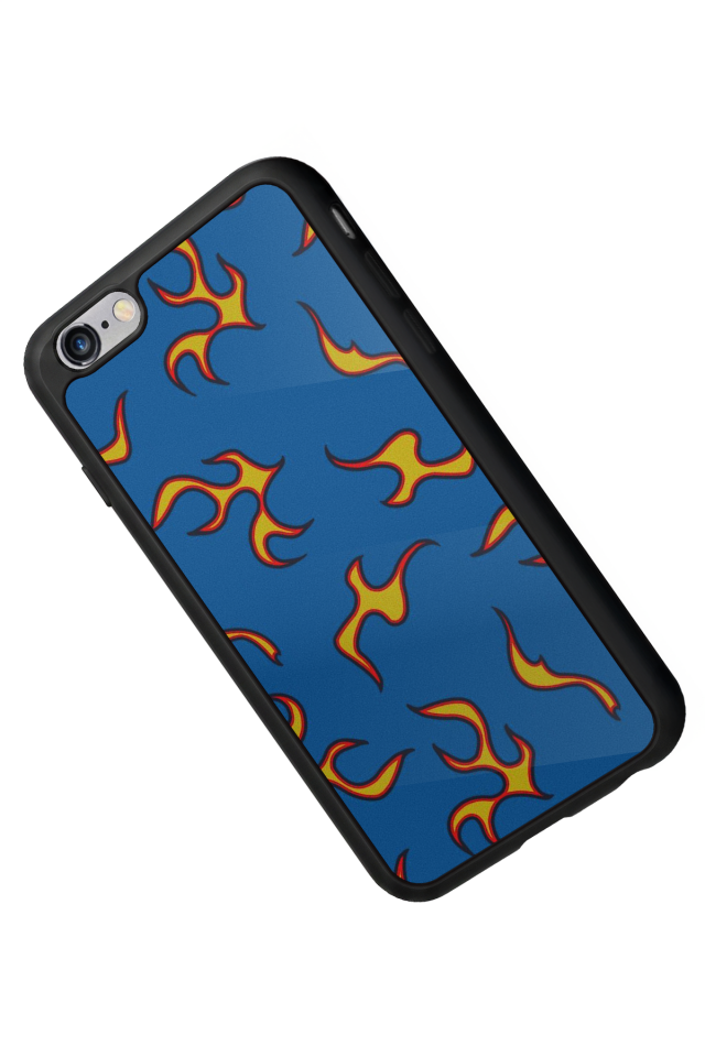 iPhone 6 Plus Uyumlu Retro Flame Patterns Tasarımlı Glossy Premium Kılıf