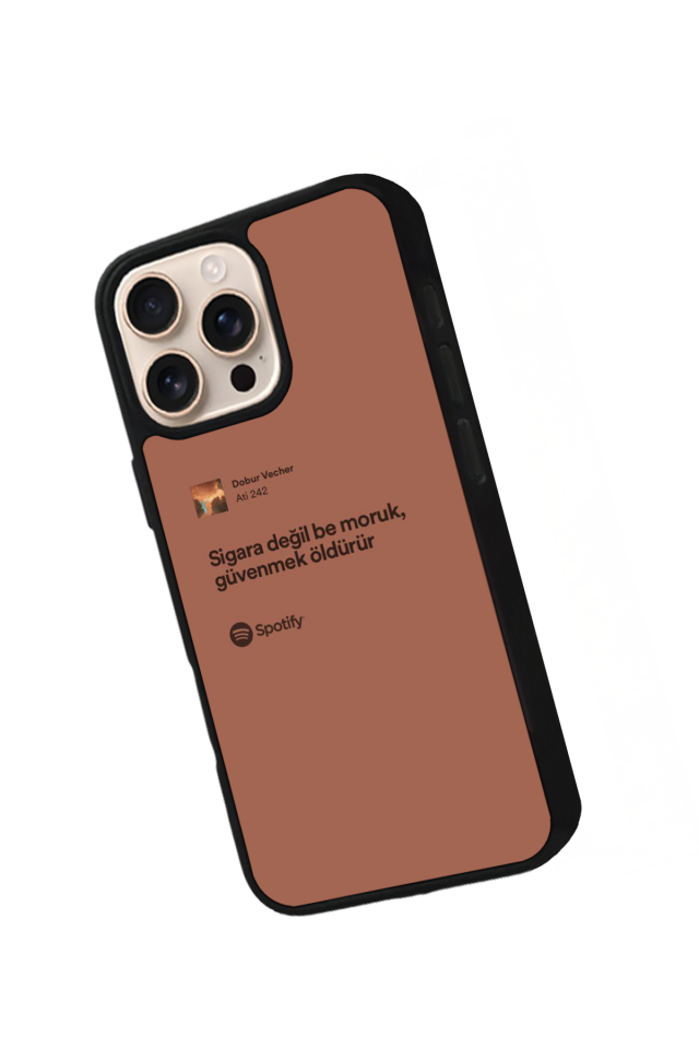 iPhone 16 Pro Uyumlu Sarki Sozleri Tasarımlı Glossy Premium Kılıf