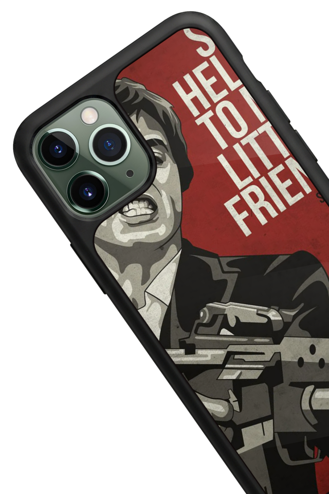 iPhone 11 Pro Max Uyumlu Scarface Tasarımlı Glossy Premium Kılıf
