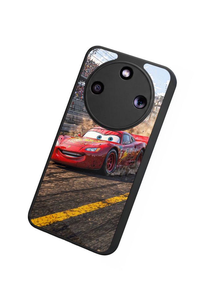 Honor Magic 8 Lite Uyumlu Şimsek McQueen Tasarımlı Glossy Premium Kılıf