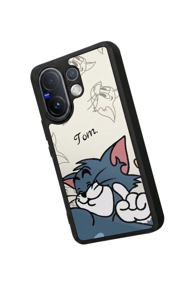 Vivo V60 Uyumlu Tom And Jerry Tasarımlı Glossy Premium Kılıf