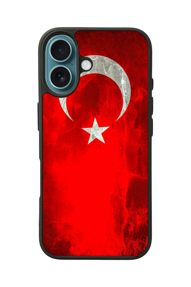 iPhone 16 Plus Uyumlu Türk Bayragi Tasarımlı Glossy Premium Kılıf
