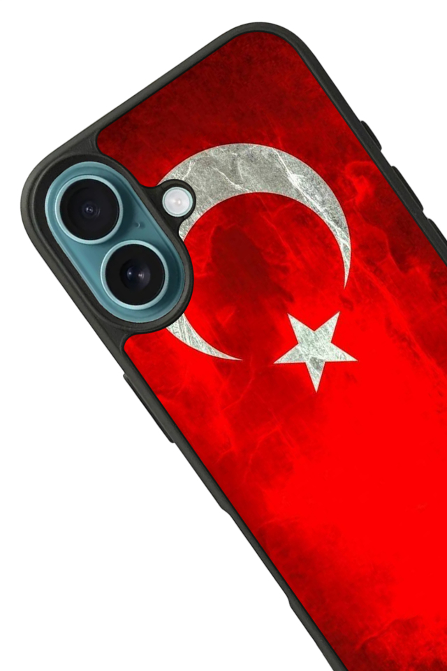 iPhone 16 Plus Uyumlu Türk Bayragi Tasarımlı Glossy Premium Kılıf