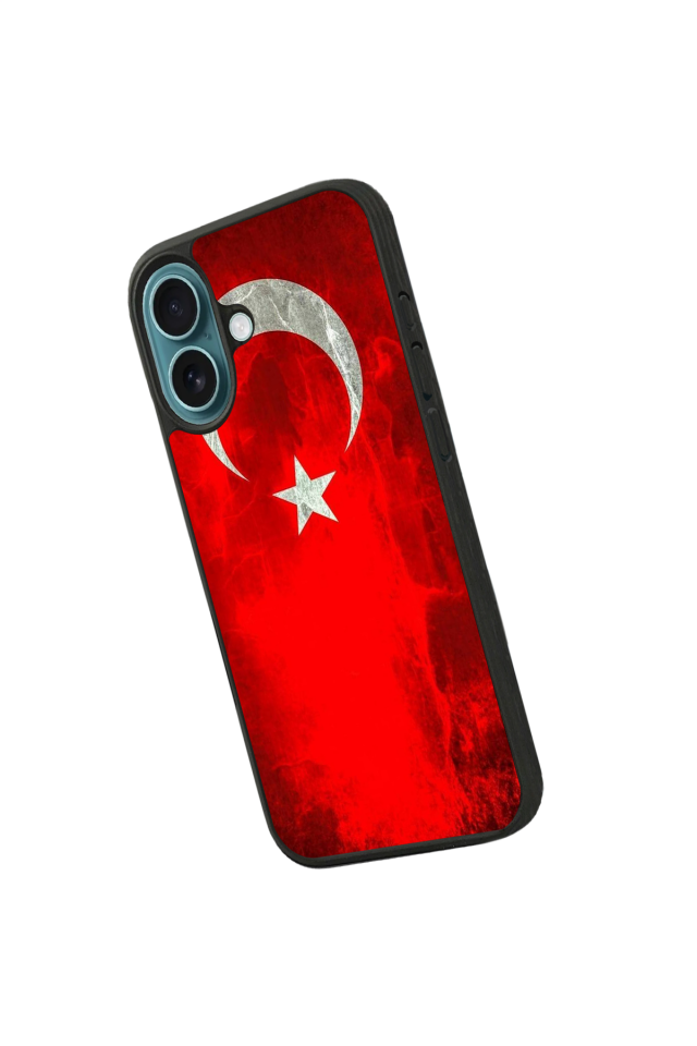iPhone 16 Plus Uyumlu Türk Bayragi Tasarımlı Glossy Premium Kılıf