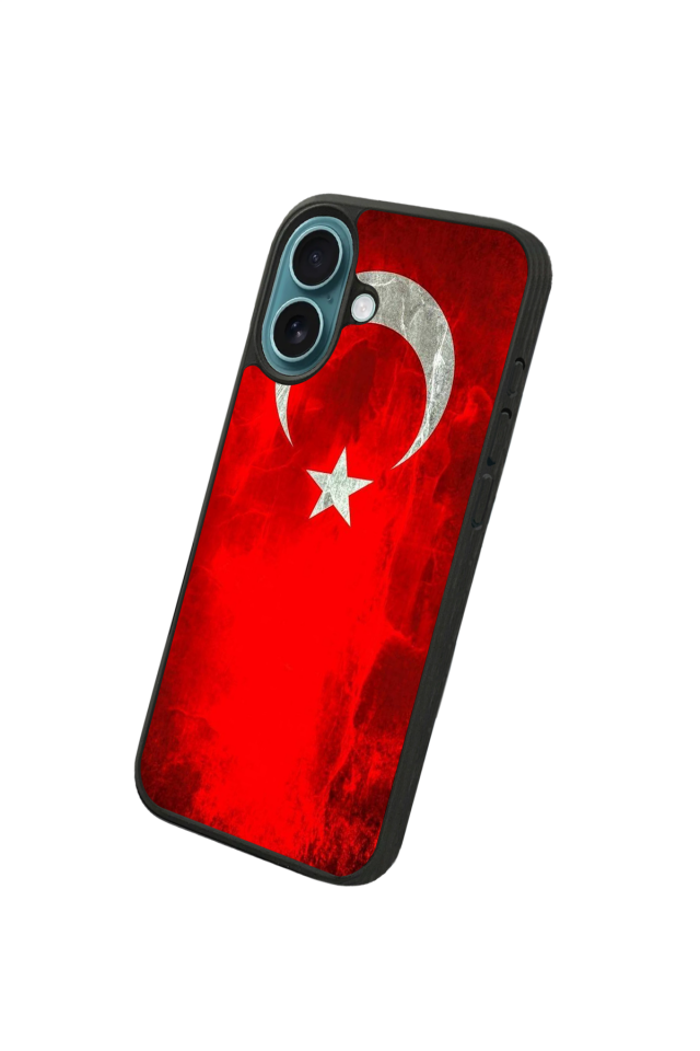 iPhone 16 Plus Uyumlu Türk Bayragi Tasarımlı Glossy Premium Kılıf