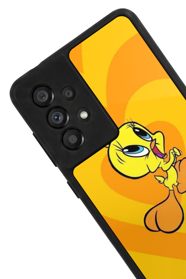 Samsung Galaxy A73 Uyumlu Tweety Tasarımlı Glossy Premium Kılıf