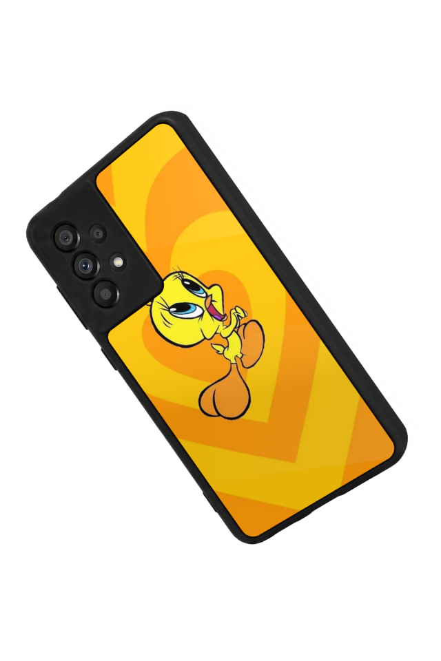 Samsung Galaxy A73 Uyumlu Tweety Tasarımlı Glossy Premium Kılıf