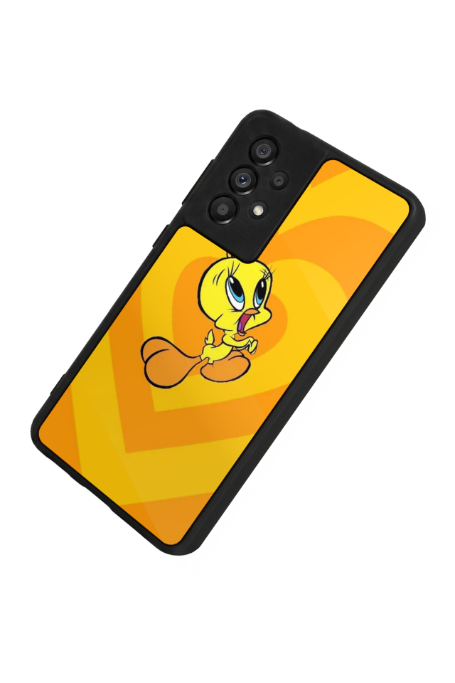 Samsung Galaxy A73 Uyumlu Tweety Tasarımlı Glossy Premium Kılıf