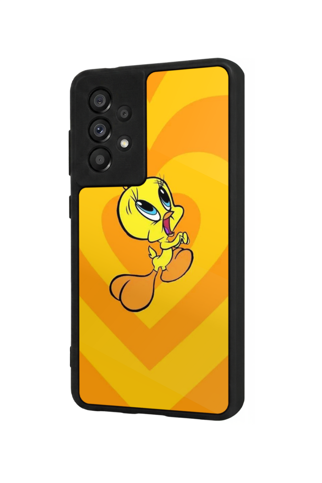 Samsung Galaxy A73 Uyumlu Tweety Tasarımlı Glossy Premium Kılıf