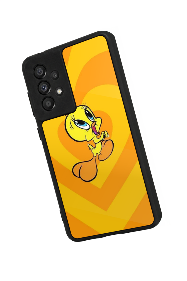 Samsung Galaxy A73 Uyumlu Tweety Tasarımlı Glossy Premium Kılıf