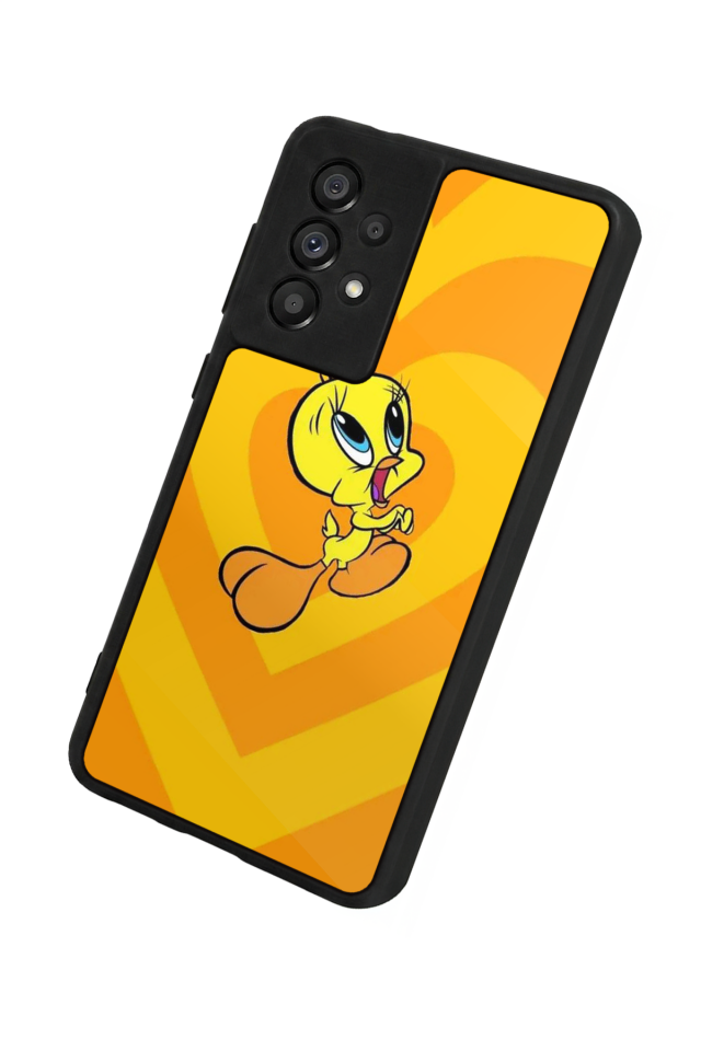 Samsung Galaxy A73 Uyumlu Tweety Tasarımlı Glossy Premium Kılıf