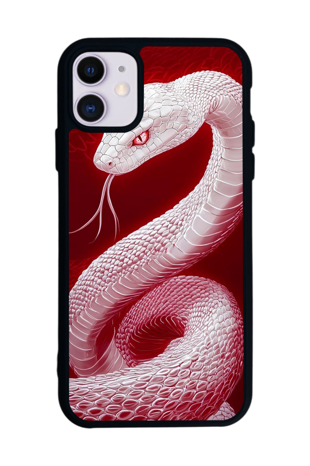 iPhone 11 Uyumlu Yılan Tasarımlı Glossy Premium Kılıf