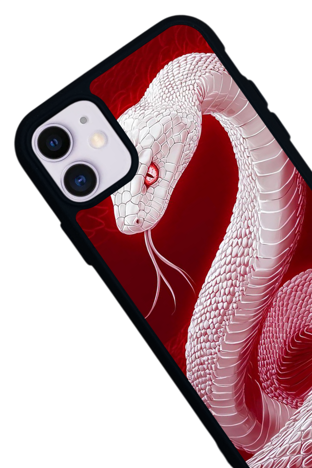 iPhone 11 Uyumlu Yılan Tasarımlı Glossy Premium Kılıf