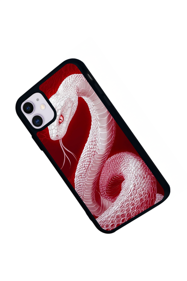 iPhone 11 Uyumlu Yılan Tasarımlı Glossy Premium Kılıf