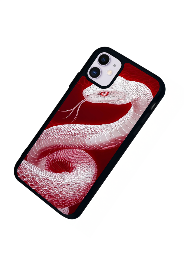 iPhone 11 Uyumlu Yılan Tasarımlı Glossy Premium Kılıf
