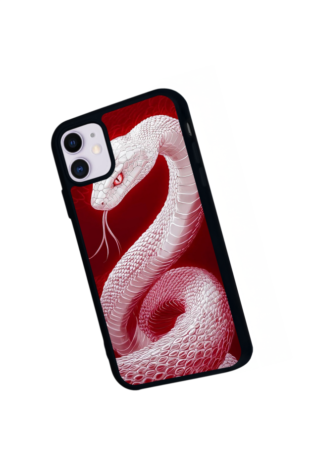 iPhone 11 Uyumlu Yılan Tasarımlı Glossy Premium Kılıf