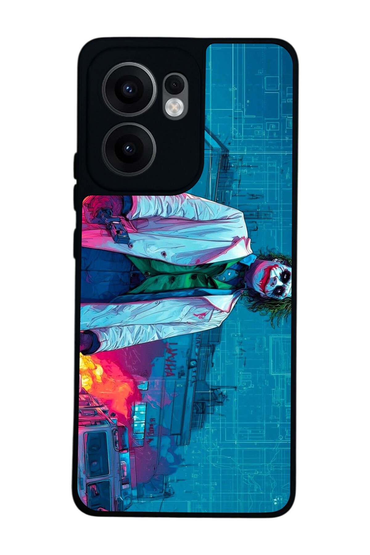 Oppo Reno 13F Uyumlu Joker Tasarımlı Glossy Premium Kılıf