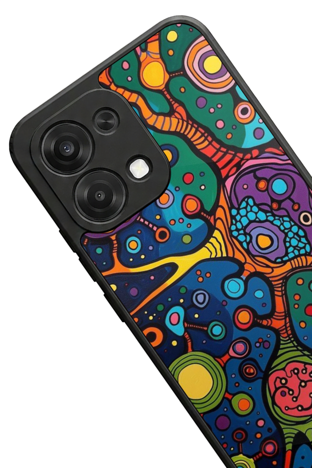 Oppo A6 Pro Uyumlu Abstract Tasarımlı Glossy Premium Kılıf