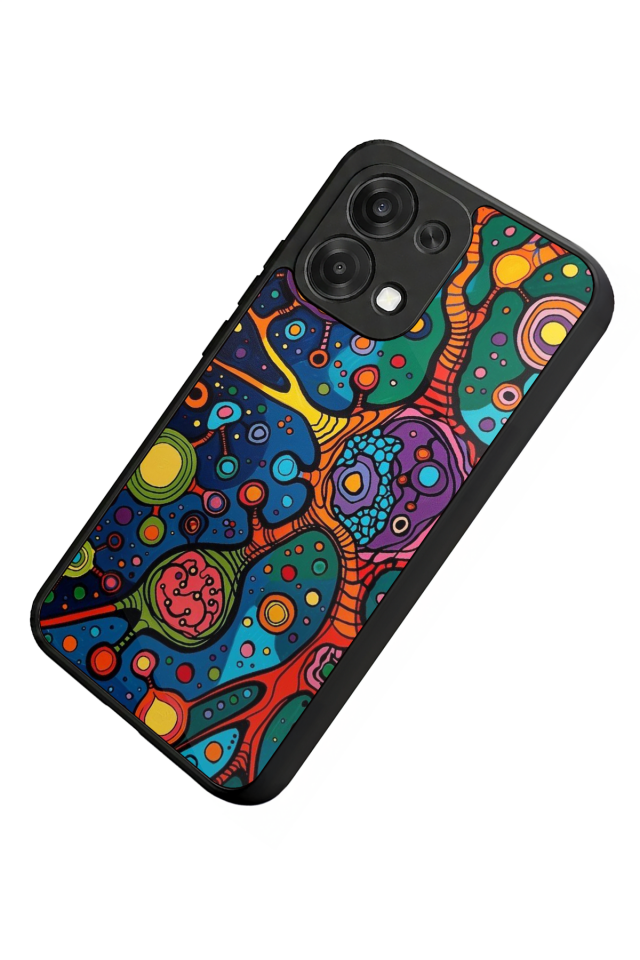 Oppo A6 Pro Uyumlu Abstract Tasarımlı Glossy Premium Kılıf