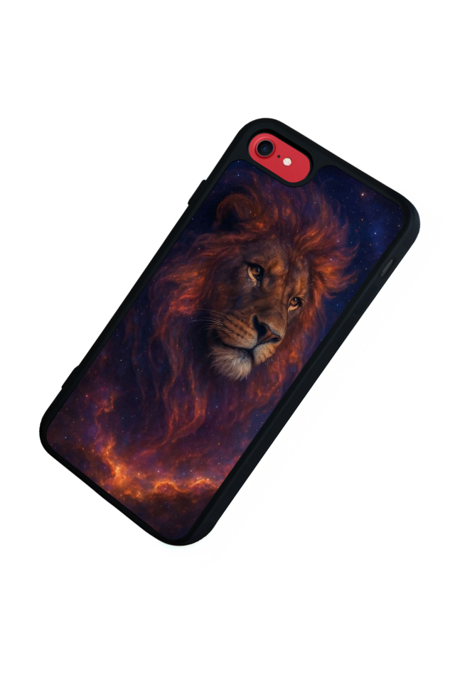 iPhone 8 Uyumlu Aslan Tasarımlı Glossy Premium Kılıf