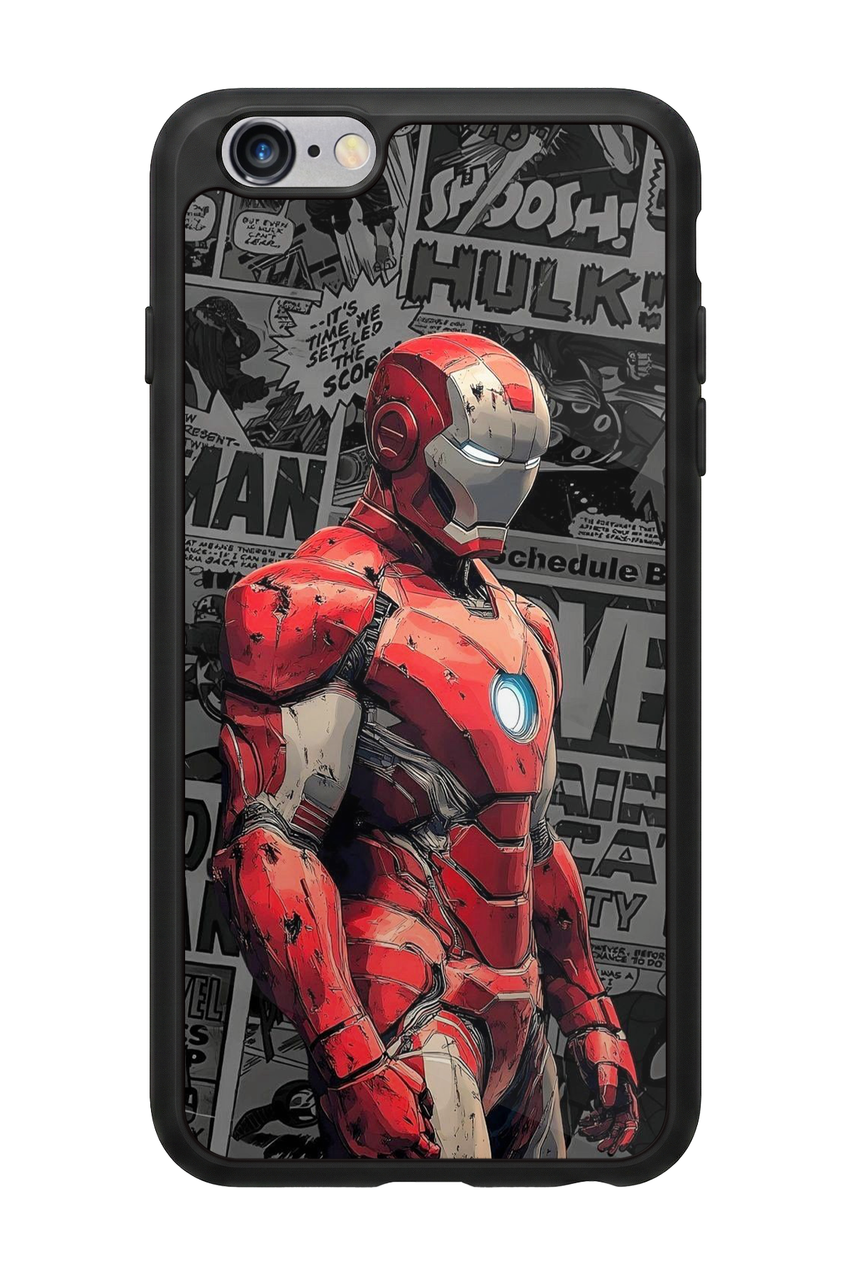 iPhone 6s Plus Uyumlu Iron Man ( Demir Adam ) Tasarımlı Glossy Premium Kılıf