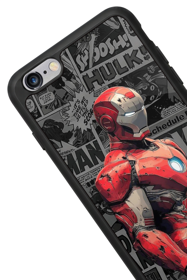 iPhone 6s Plus Uyumlu Iron Man ( Demir Adam ) Tasarımlı Glossy Premium Kılıf