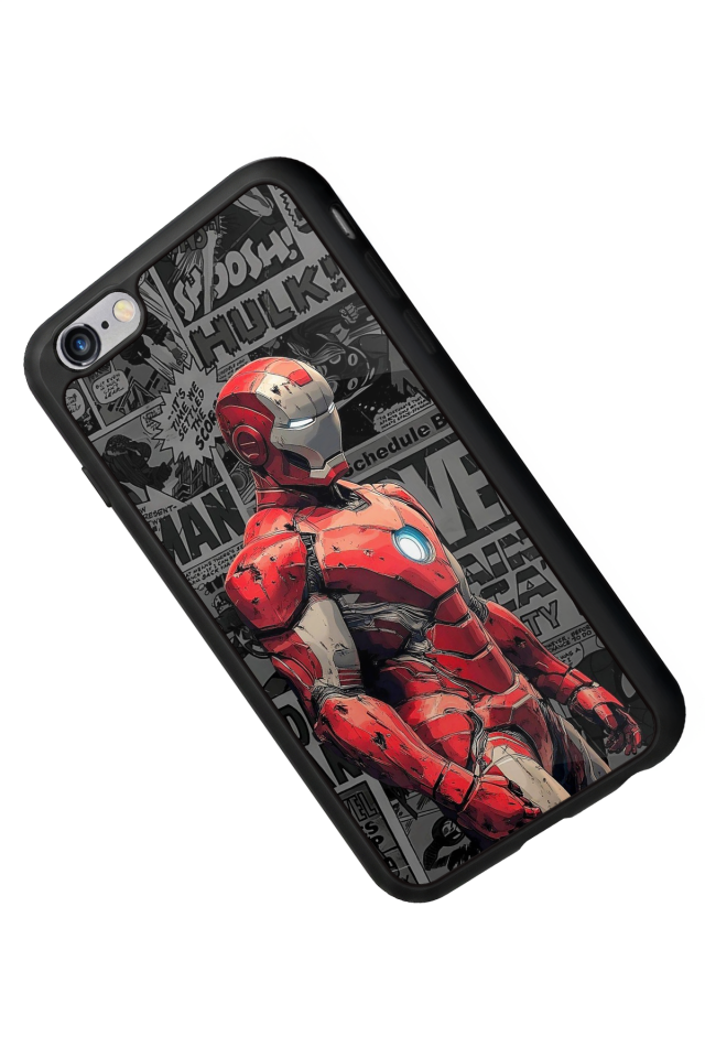 iPhone 6s Plus Uyumlu Iron Man ( Demir Adam ) Tasarımlı Glossy Premium Kılıf