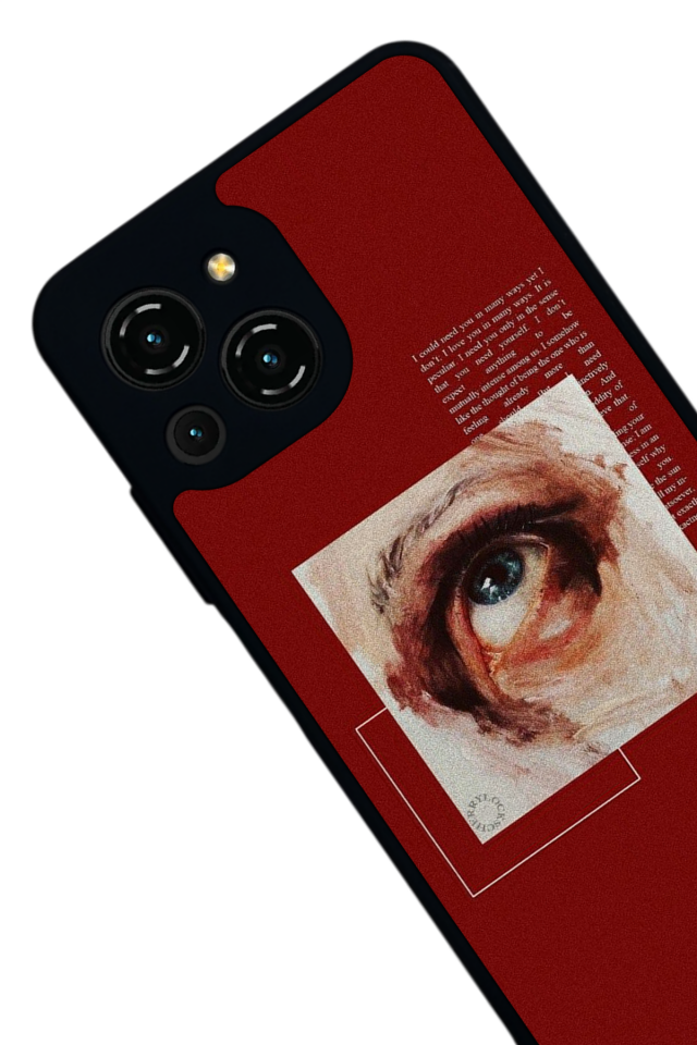 Reeder S23 Pro Max Uyumlu Kirmizi Tasarımlı Glossy Premium Kılıf