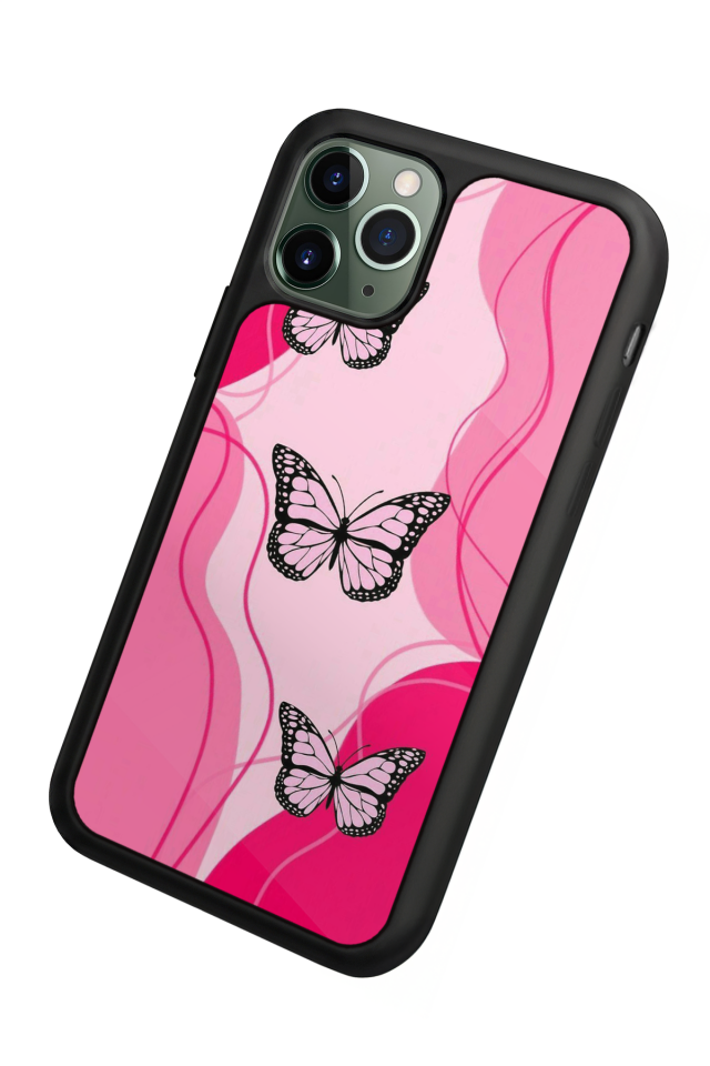 iPhone 11 Pro Uyumlu Kelebek Tasarımlı Glossy Premium Kılıf