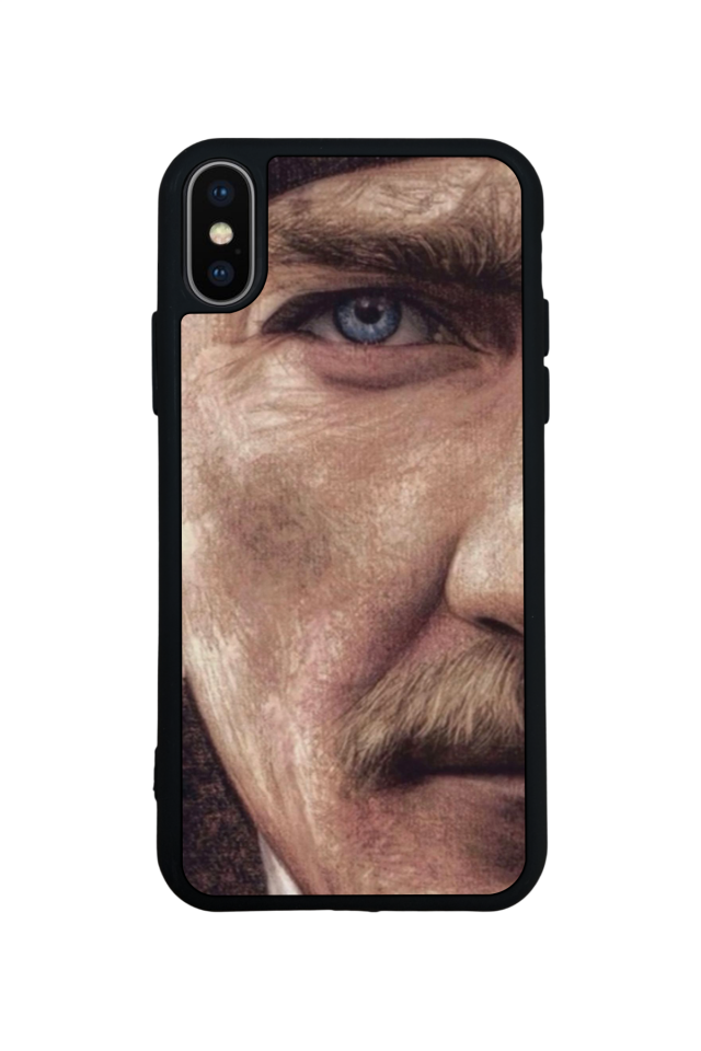iPhone X/ XS Uyumlu Mustafa Kemal Ataturk Tasarımlı Glossy Premium Kılıf
