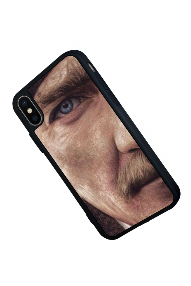 iPhone X/ XS Uyumlu Mustafa Kemal Ataturk Tasarımlı Glossy Premium Kılıf