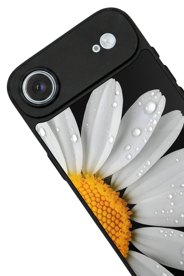 iPhone 17 Air Uyumlu Papatya Tasarımlı Glossy Premium Kılıf