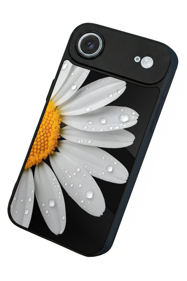 iPhone 17 Air Uyumlu Papatya Tasarımlı Glossy Premium Kılıf