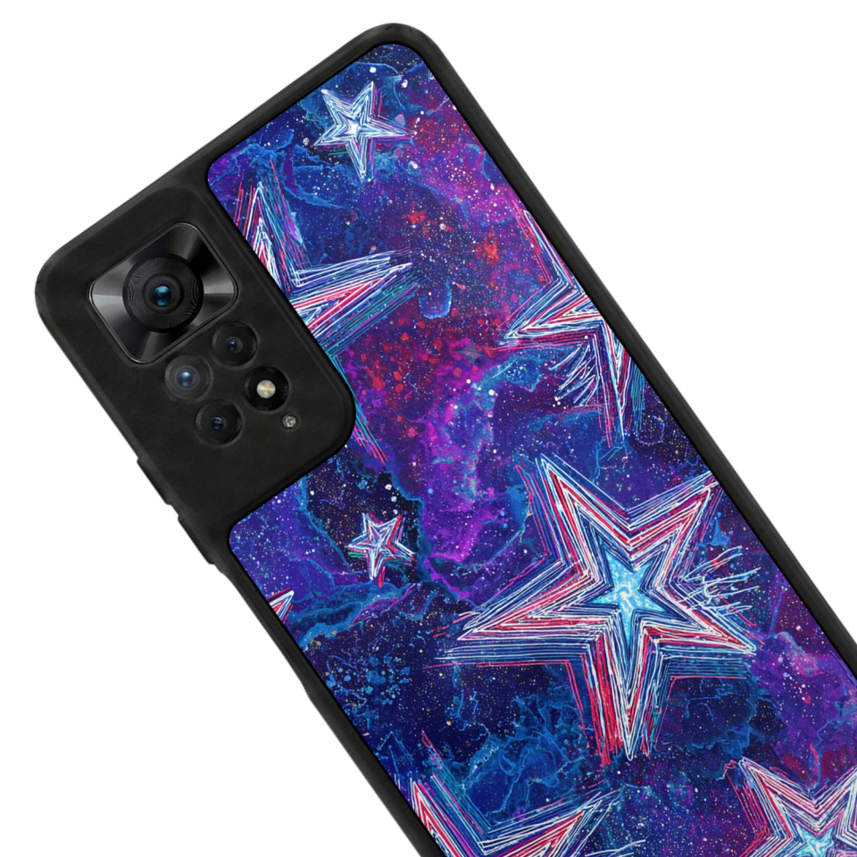 Xiaomi Redmi Note 11 Pro Uyumlu Retro Yildizlar Tasarımlı Glossy Premium Kılıf