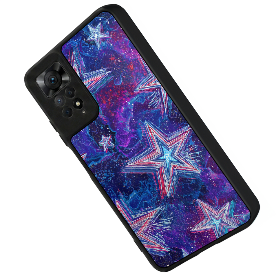 Xiaomi Redmi Note 11 Pro Uyumlu Retro Yildizlar Tasarımlı Glossy Premium Kılıf
