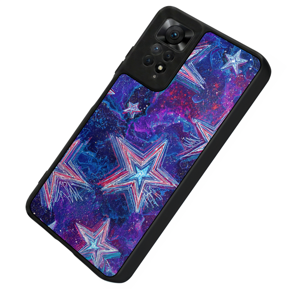 Xiaomi Redmi Note 11 Pro Uyumlu Retro Yildizlar Tasarımlı Glossy Premium Kılıf