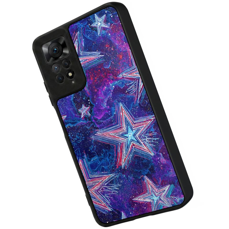 Xiaomi Redmi Note 11 Pro Uyumlu Retro Yildizlar Tasarımlı Glossy Premium Kılıf