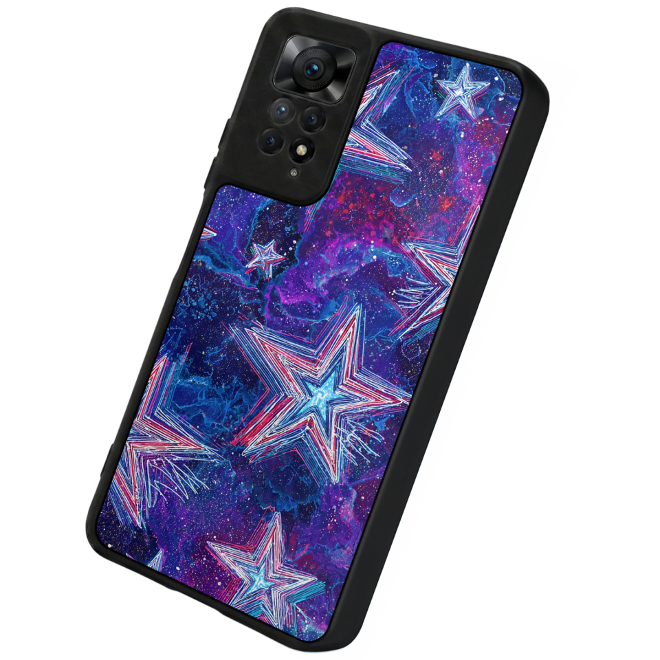 Xiaomi Redmi Note 11 Pro Uyumlu Retro Yildizlar Tasarımlı Glossy Premium Kılıf