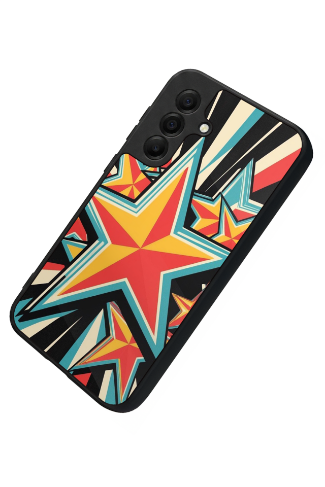 Samsung Galaxy A17 Uyumlu Retro Yildizlar Tasarımlı Glossy Premium Kılıf