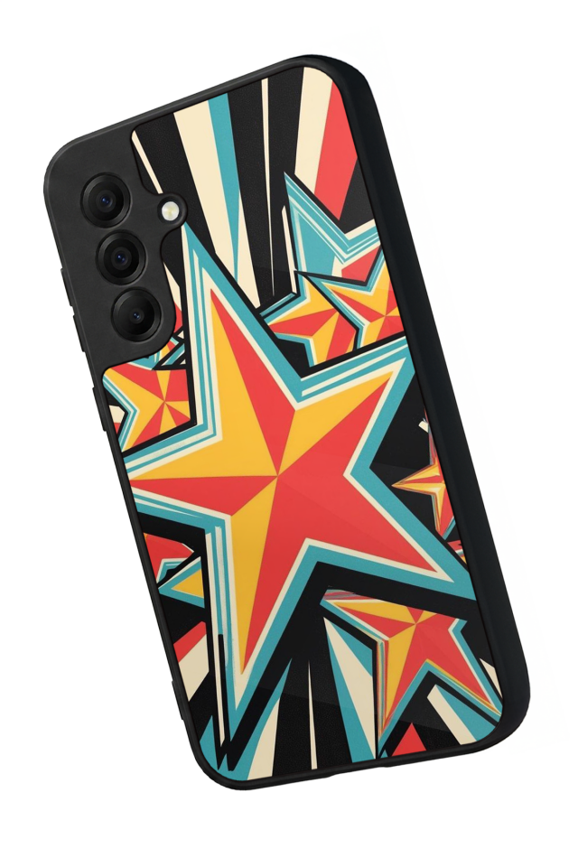 Samsung Galaxy A17 Uyumlu Retro Yildizlar Tasarımlı Glossy Premium Kılıf