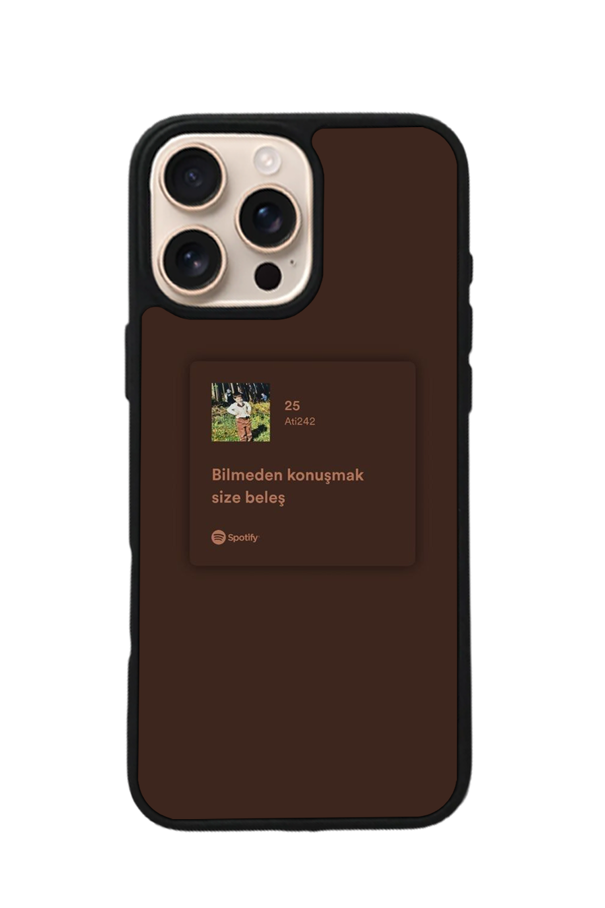 iPhone 16 Pro Uyumlu Sarki Sozleri Tasarımlı Glossy Premium Kılıf