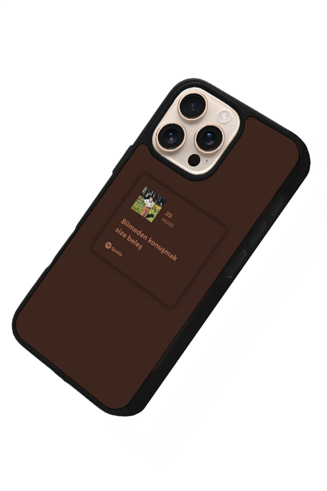 iPhone 16 Pro Uyumlu Sarki Sozleri Tasarımlı Glossy Premium Kılıf